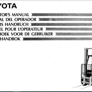 Toyota Forklift Service Manuals (German)
