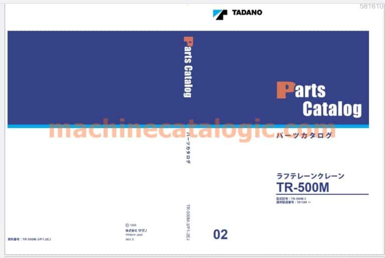 Tadano TR500M Parts Catalog