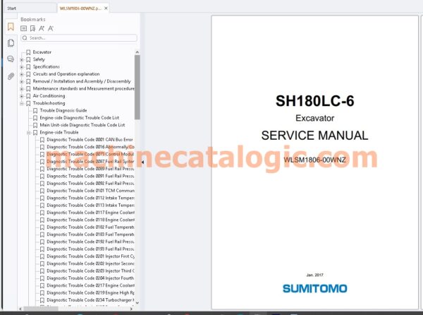Sumitomo Excavator -6 series service manual