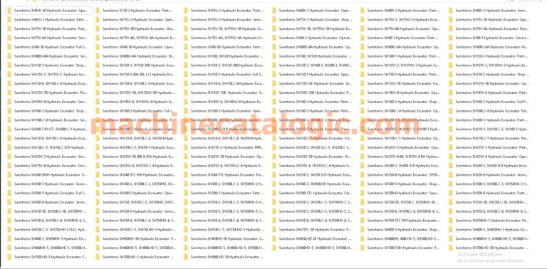 Sumitomo Hydraulic Excavator – Service, Parts & Operators Manual (PDF DVD, 11.3 GB)