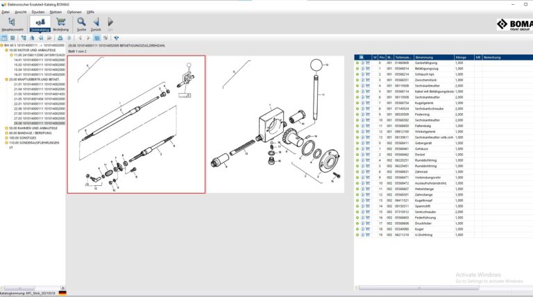 BOMAG Electronic Parts Catalog 2021