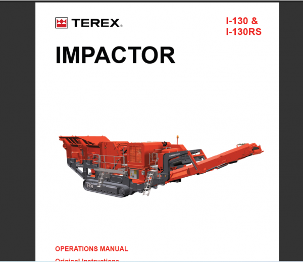 Terex I-130-I Manual