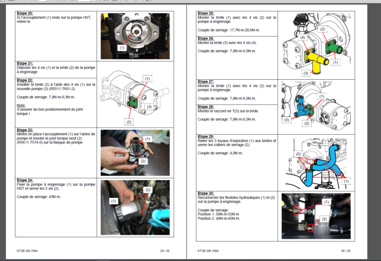 Kubota PDF Manual SET (French Language) Construction 2024