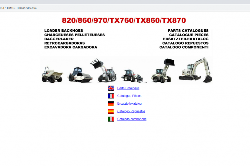 FermecTerex Parts Catalogue Machine Catalogic