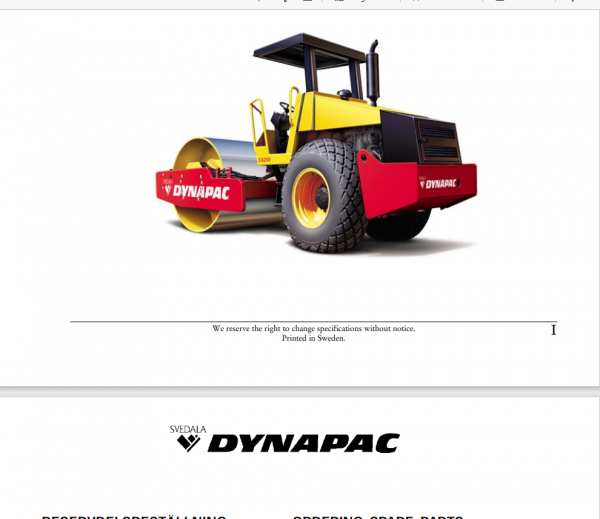 dynapac parts manual
