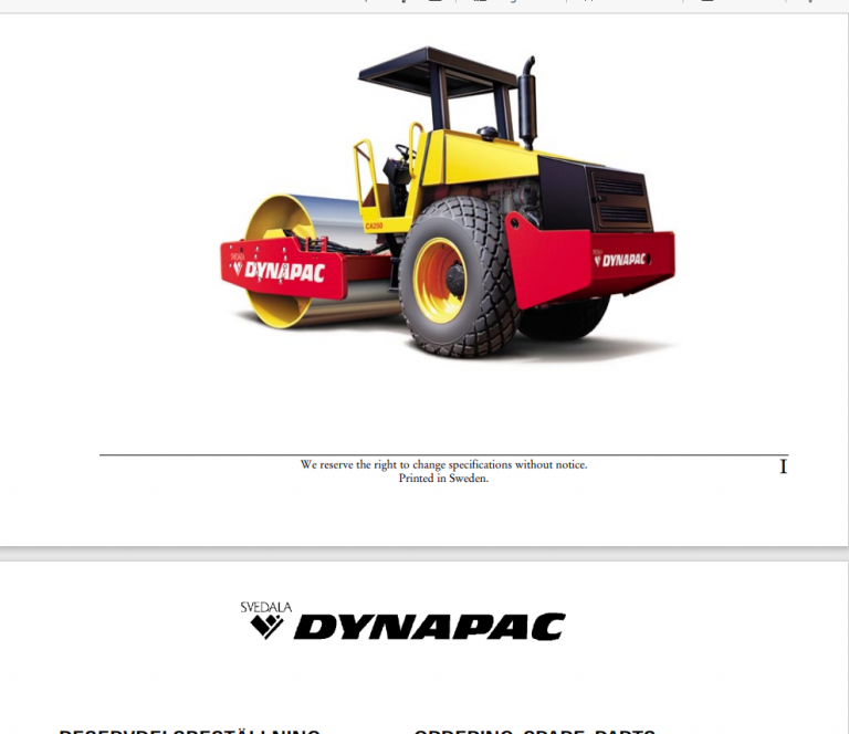 Dynapac Parts Manual – Machine Catalogic