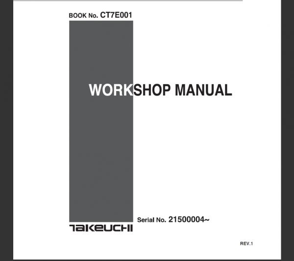 takeuchi workshop manual