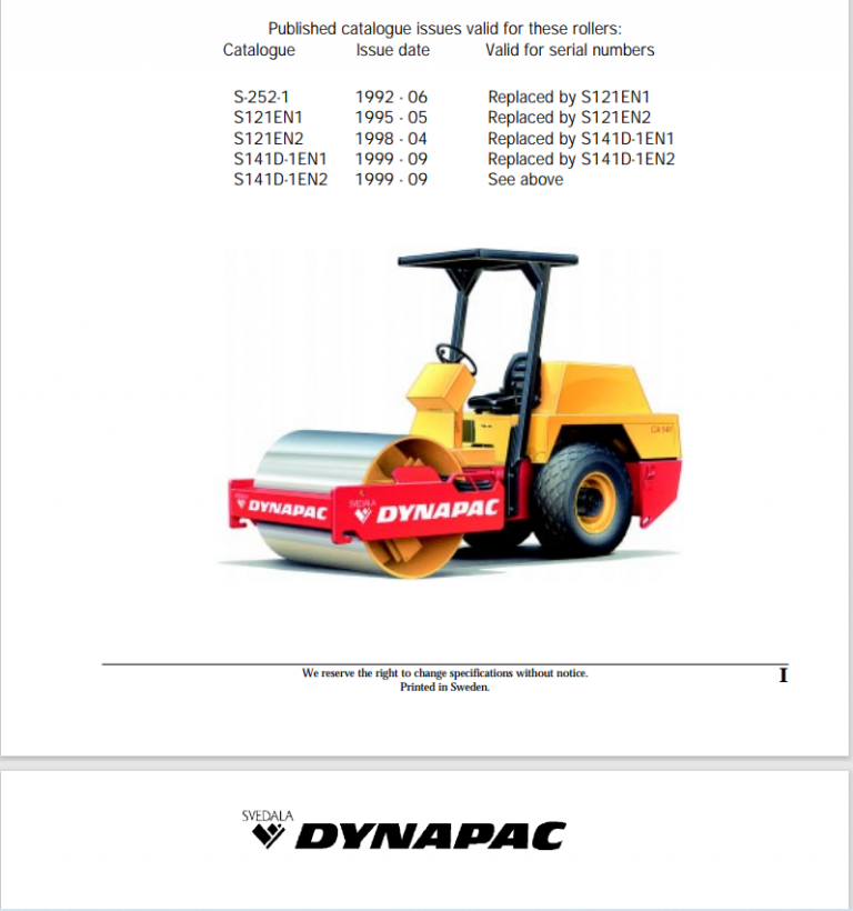 Dynapac Parts Manual – Machine Catalogic