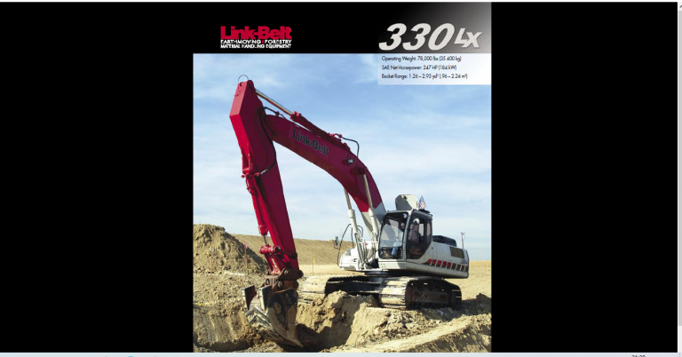 Link-Belt Excavator Service Manual