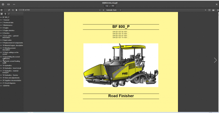 Bomag Service Manual PDF