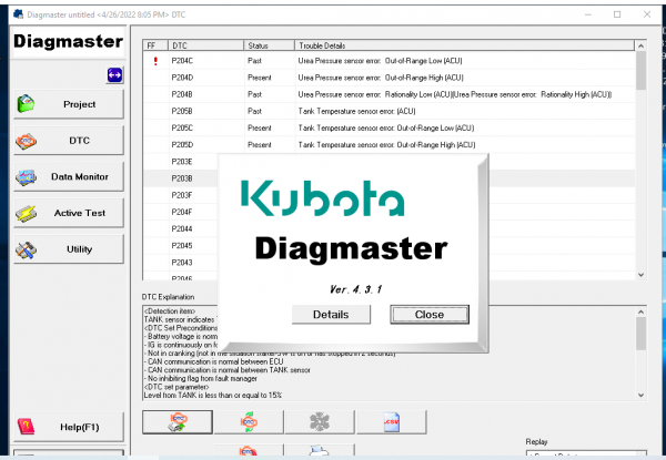 Kubota diagmaster 4.3.1