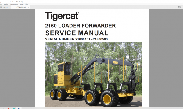 Tigercat Service Manual-Operation Maintenance Manual Full PDF