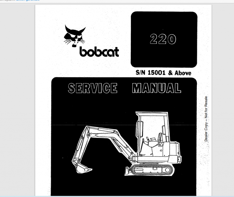 bobcat service manual pdf