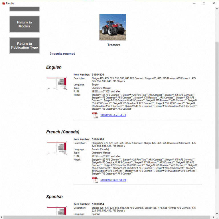 Case IH assembly instructions
