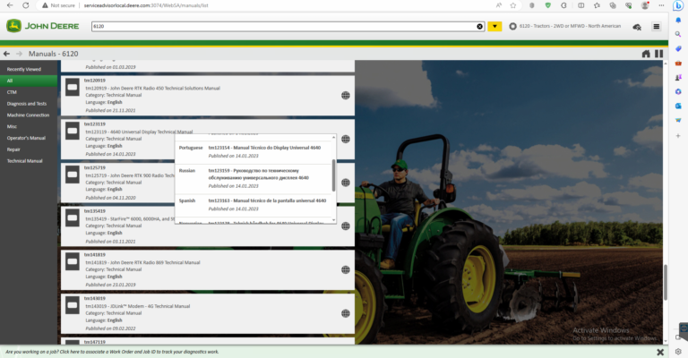 John deere service advisor construction 5.3
