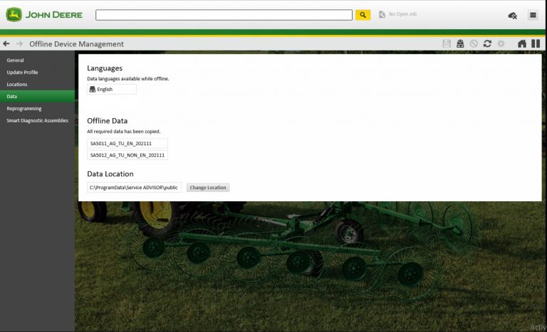 John Deere Service advisor agriculture