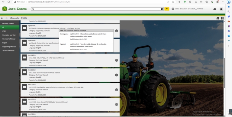 John deere service advisor construction 5.3
