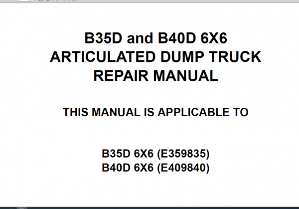 BELL B35D and B40D 6X6 SERVICE MANUAL