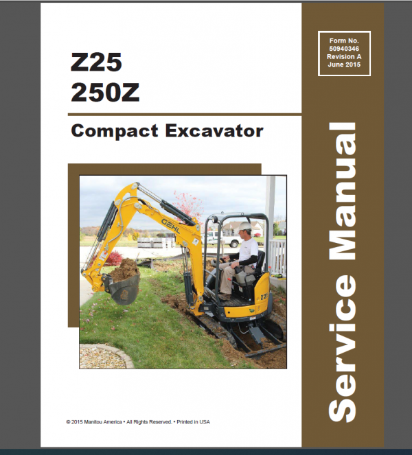 GEHL Z25 250Z Service Manual