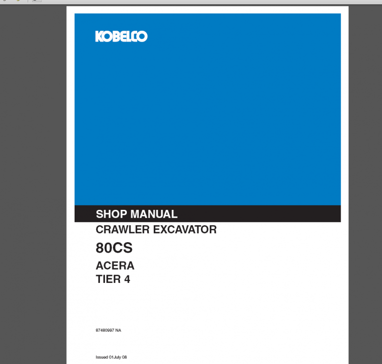 80CS ACERA TIER 4 SHOP MANUAL