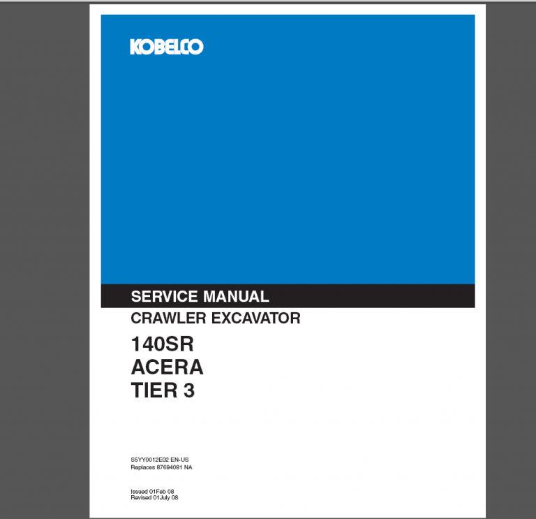 140SR ACERA TIER 3 Service Manual