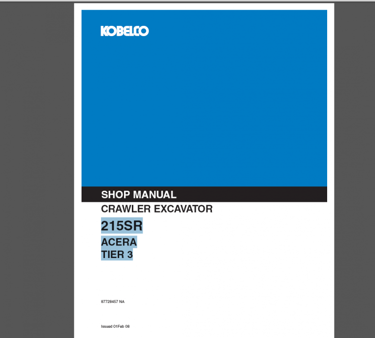 215SR ACERA TIER 3 SERVICE MANUAL