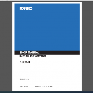 KOBELCO K903-II SHOP MANUAL