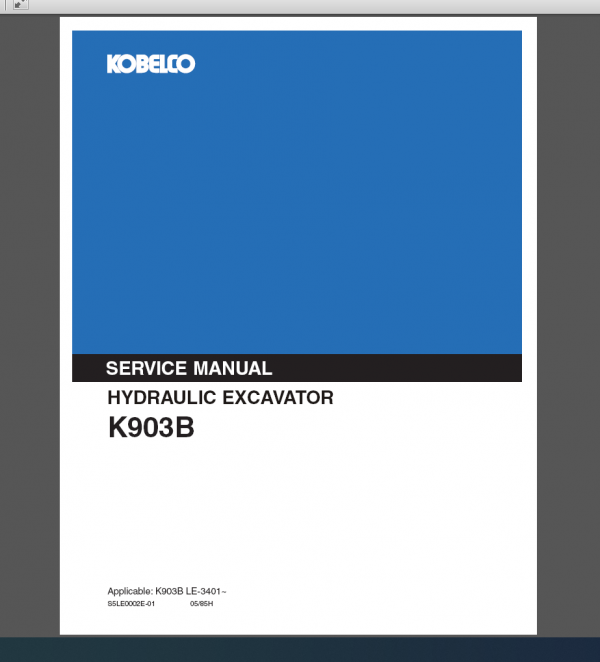 KOBELCO K903B Service Manual