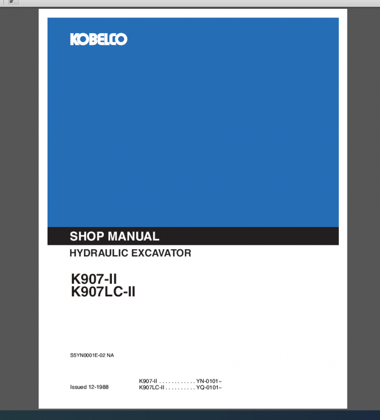 K907-II SHOP MANUAL PDF