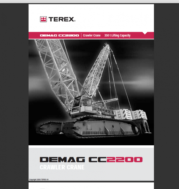 terex demag cc2200 350 t training manual