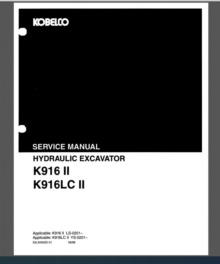 KOBELCO K916II SERVICE MANUAL