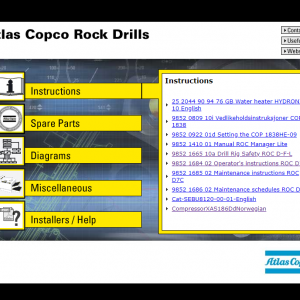 Atlas Copco Rock Drills D7C MANUAL PARTS – SERVICE