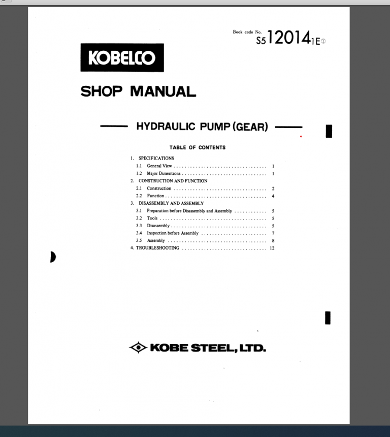 KOBELCO K909A SERVICE MANUAL
