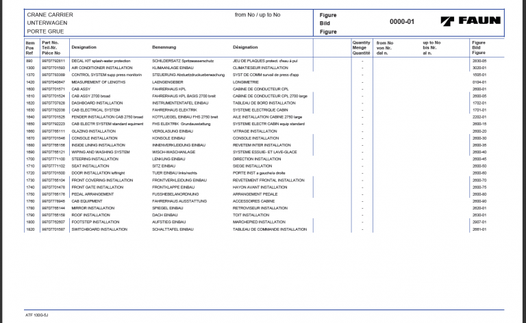 ATF 130G-5J Parts manual