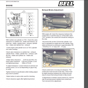 Bell B18E – B30E Service Manual PDF