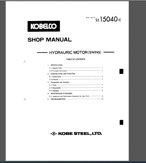 K904-II K905-II SHOP MANUAL
