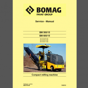 BOMAG BM 600-15 SERVICE MANUAL