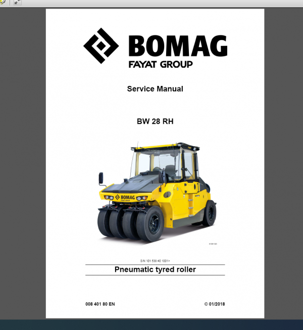 BOMAG BW 28 RH Service Manual