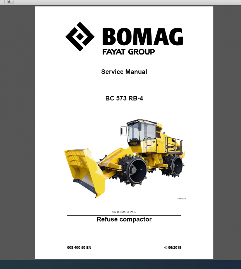 BOMAG BC 573 RB-4 Service Manual