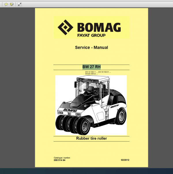 BOMAG BW 27 RH Service Manual