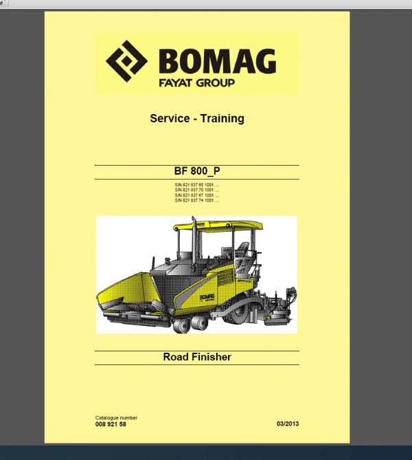 BF800-P Service Manual