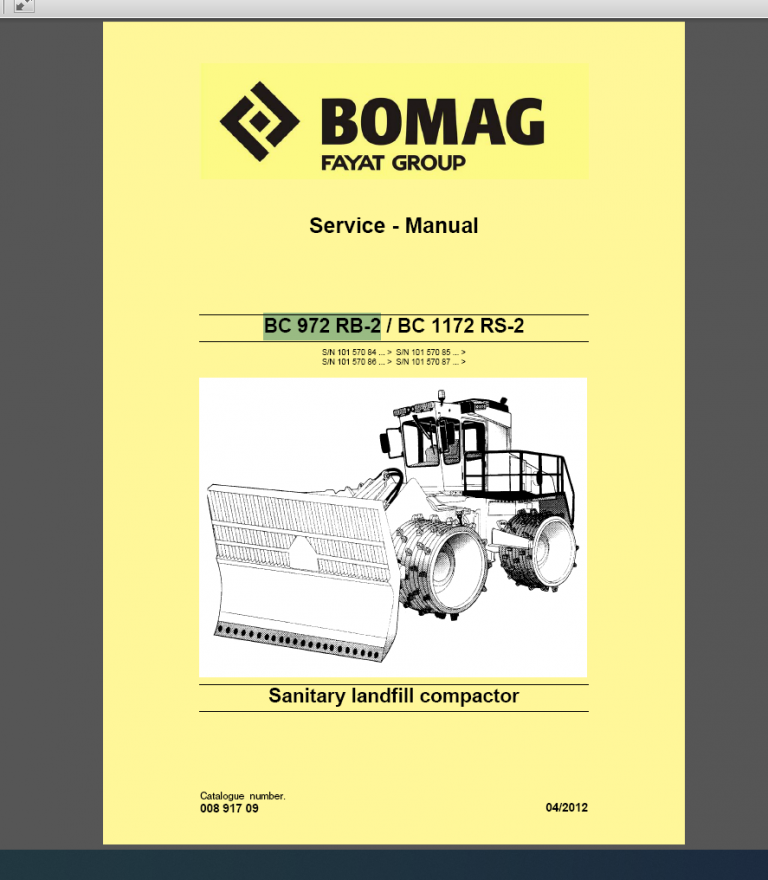 BOMAG BC 972 RB-2 Service Manual