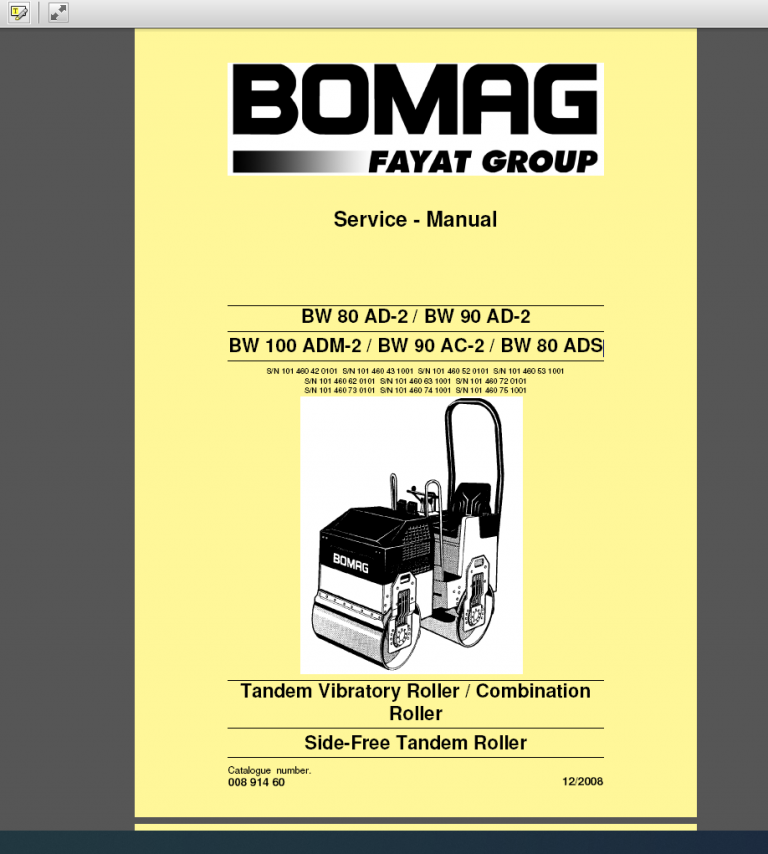 BW 80 AD-2 BW 90 AD-2 BW 100 ADM-2 Service Manual