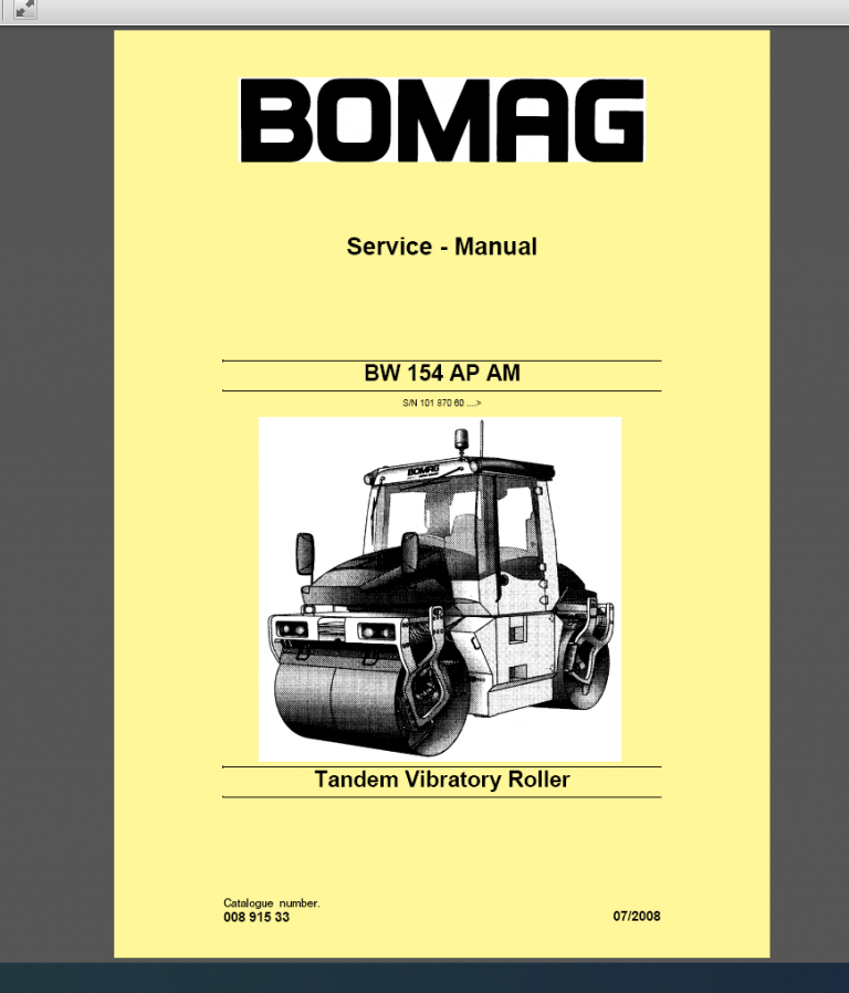 BOMAG BW 154 AP AM Service Manual