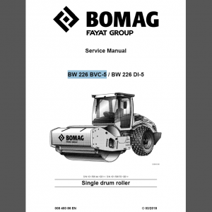 BOMAG BW 226 BVC-5 Service Manual