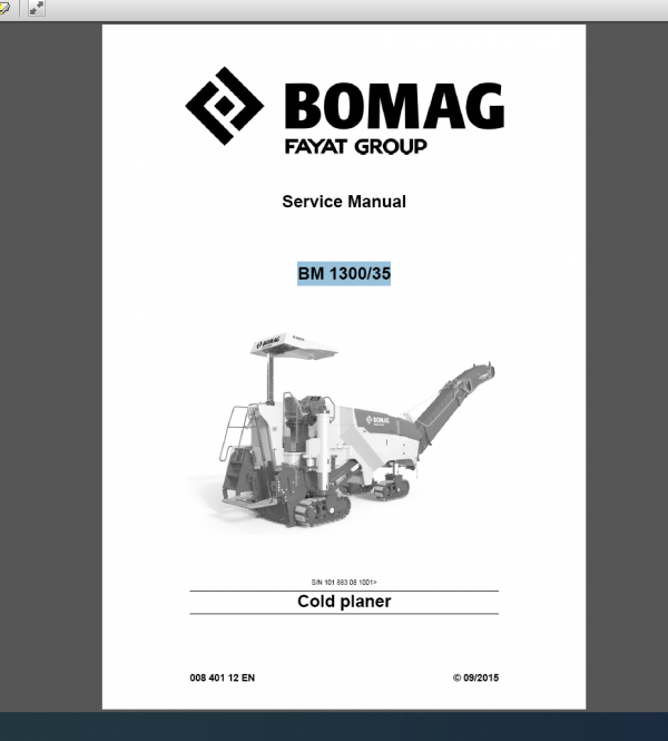 BM 1300/35 Service Manual