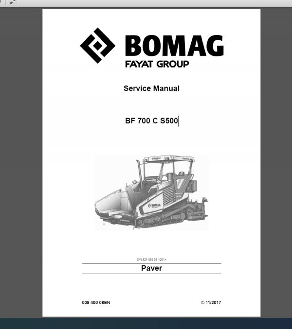 BF 700 C S500 SERVICE MANUAL