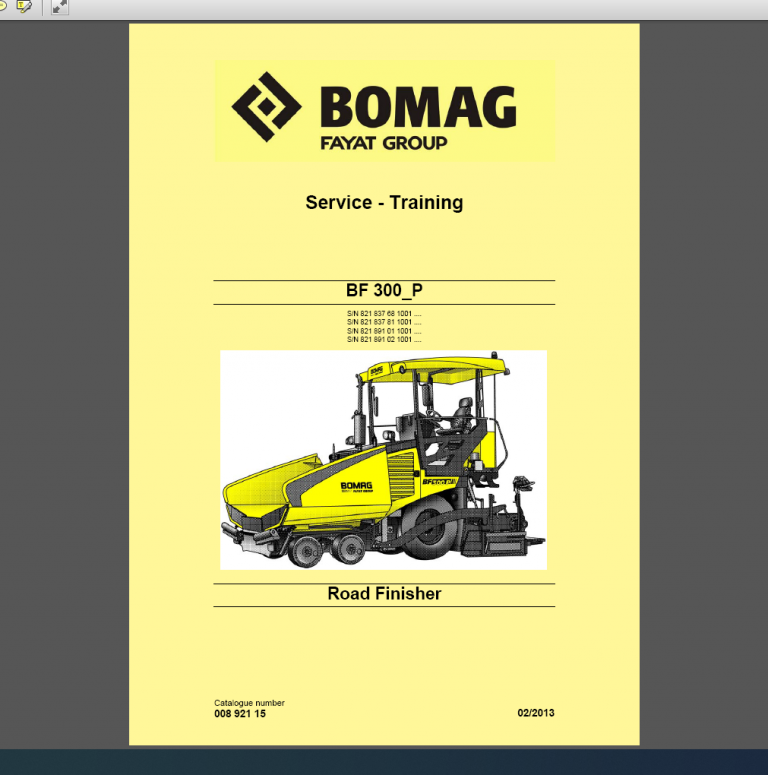 BF 300_P SERVICE TRAINING