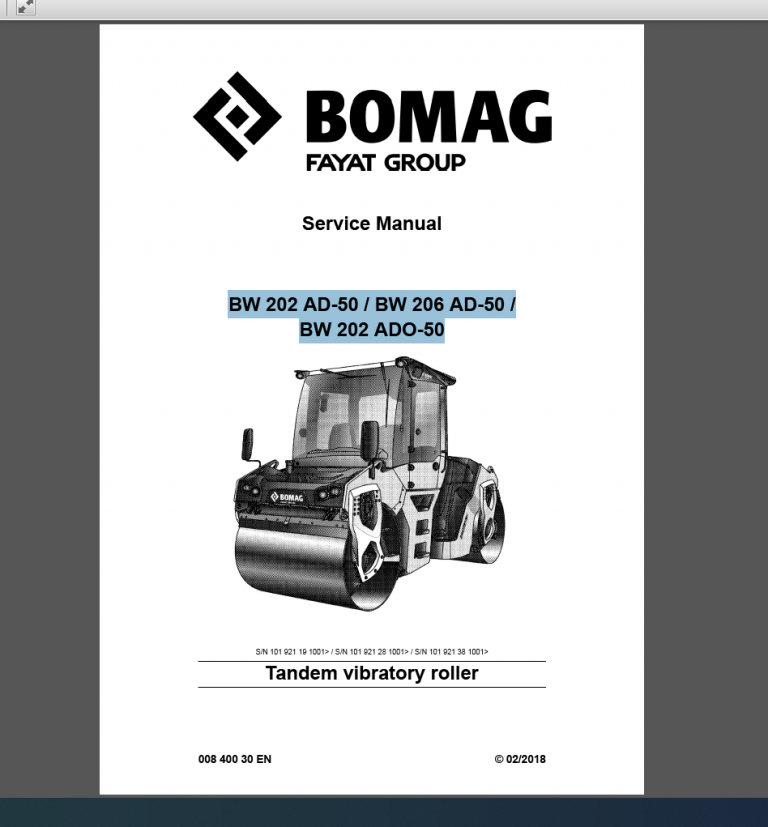 BW 202 ADO-50 Service Manual