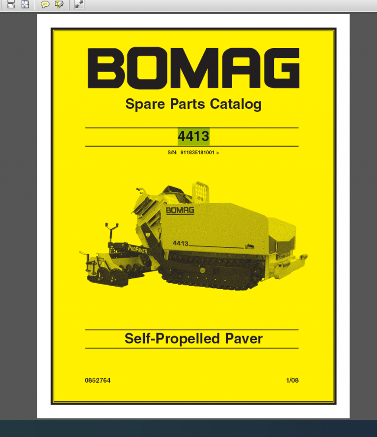 BOMAG PAVER 4413 PARTS CATALOG